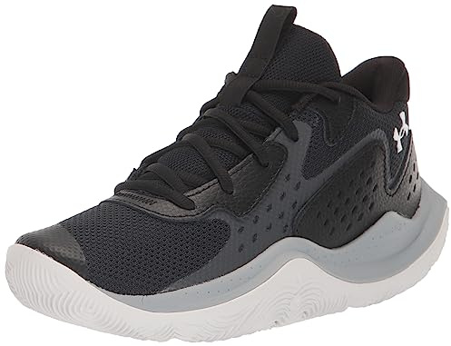 Under Armour Tenis de Baloncesto Jet '23 para niños, (004) Negro/Gris Azabache/Blanco, 6.5 Big Kid