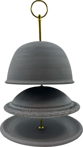 Värmeljusugn, premium värmeljusvärmare, handgjord, alternativ, värme, bordskamin, värmeljus, ljusvärmare, grå