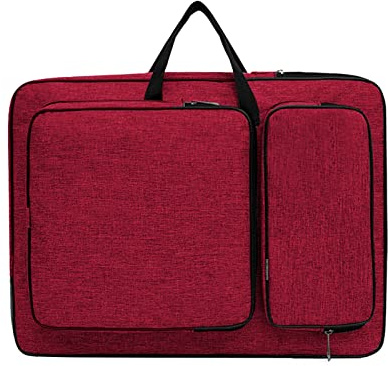 SIQITECHUK Étui portefeuille A3 portable - Sac à dos étanche pour peinture - Organiseur de rangement - Grand sac fourre-tout avec bandoulière