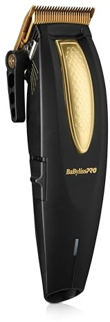 BaBylissPRO LithiumFX+ Cord/Cordless Hair Clipper for Men, Facial Hair Clipper with Lithium-Ion Battery, Zero Gap Adjustable with 5-Position Taper
