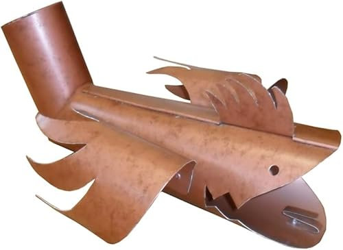 Scarico pluviale abbellimento gocciolatoio o buttavia drago ornamentale scarico acqua (D 100 mm) PATINATO/RAME