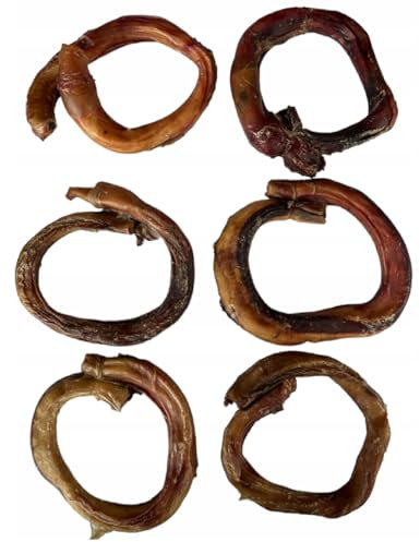 Lucze - Ochsenziemer Ringe für Hunde,100% Natur Kauring getreidefrei, Lang anhaltender Kauartikel, Gesunder Hundesnack, Zahnreinigung & Beschäftigung