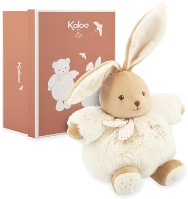KALOO - Doudou Lapin Crème 17cm - Peluche Ultra-Douce et Moelleuse pour Bébé - Compagnon Tendre Dès la Naissance - Taille idéale pour Petites Mains - Cadeau de Naissance - K214020