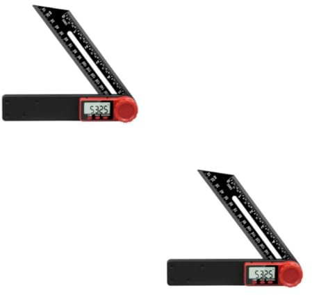 yuwqqoajv 2 Juegos de Transportador de ángulo Digital para carpintería, carpintero, transportador de construcción, transportador, reglas de ángulo Digital