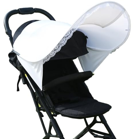 Housse D'ombrelle Anti-UV Pour Poussette Protection Solaire Anti-UV Pour | Pare-Léger avec Protection UV pour Sorties Quotidiennes Promenades Pique-Nique et Camping