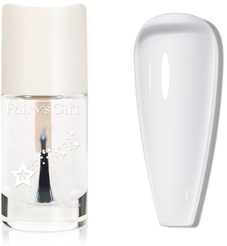 Top Coat Nail Polish - Top Coat Nail Varnish 10ml - No Bake Clear nail polish Quick Dry - Transparent Nail PolishGlossy Shine, 60 Seconds Air Drying, No Chip Long Last, Smoothing and Protecting Nails
