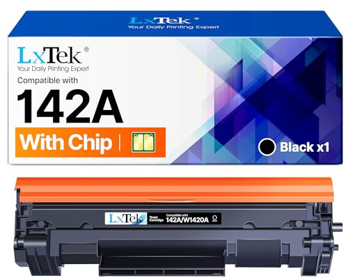 LxTek 142A Toner mit Chip kompatibel mit Toner HP LaserJet M140W für HP 142A W1420A 142X W1420X für LaserJet Pro M110w M110 MFP M140w M140 M139w M139 (Schwarz, 1 Pack)