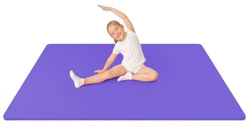 Original Cup Gym Mat Grand Tapis de Gymnastique Violet 200x140x1 cm | Enfant & Adulte | Gym, Yoga, Pilates, Fitness | Antidérapant, Confortable, Enroulable | sans PVC & Non Toxique | Aerobik