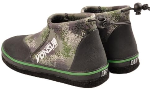 Scarponi da pesca unisex in neoprene con suola in feltro da 3 mm con impugnatura in acciaio per roccia, fango e ruscello