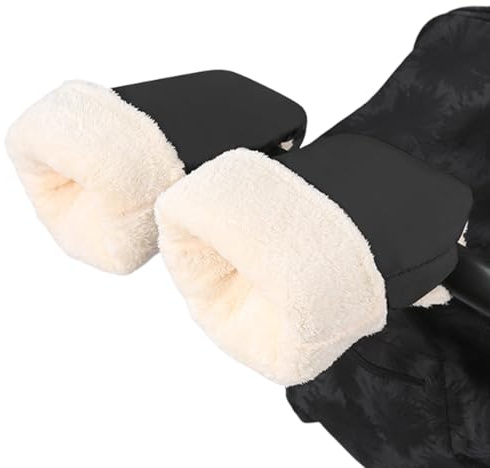 Pram Hand Muff | Waterproof & Windproof Pram Gloves with Warm Fleece Lining | Extra Thick Winter Kids Stroller Gloves | Hand Warmer for Stroller and Bicycle Trailer