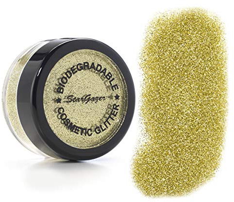 Stargazer Biodegradable Glitter Shaker - Gold. Festival Friendly Biodegradable Cosmetic Glitter