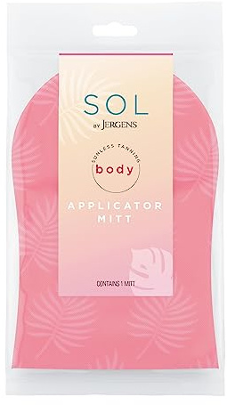 SOL by Jergens Self Tanner Applicator Mitt, Flawless, Streak-free Tanning Blender Glove, Sunless Tanning, Reusable Tanning Mitt Protects Hands, All Skin Tone