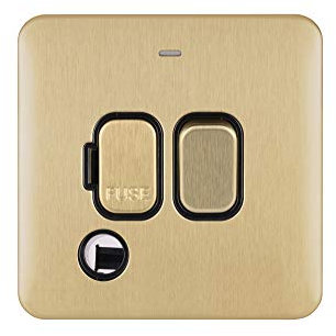 Schneider Electric Lisse Screwless Deco GGBL5013BSB 13A Double Pole Switched Fused Connection Unit with Flex Outlet BSB
