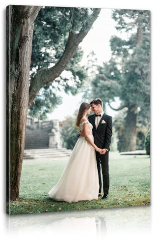 Lmfphog Personalized Pictures to Canvas for Wall 16x20 inches, Custom Canvas Prints with Your Photos for Family/Pet/Kid/Lovers, 16x20in