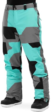 SIROKO - Pantalones de Snowboard P1 Sleet - L - Turquesa/Gris