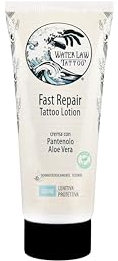 Water Law Tattoo Fast Repair Crema Post Tatuaggio Lenitiva 30ml, Con Pantenolo, Aloe Vera Bio e Glicerina, Crema Tatuaggi Idratante, Protettiva, Vegan Friendly, Rapido Assorbimento, Made in Italy