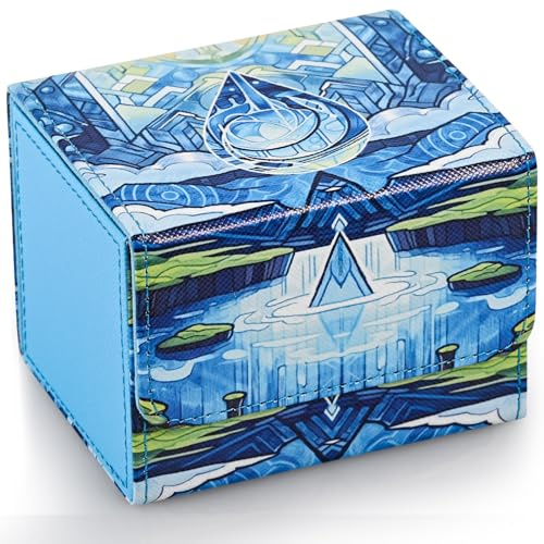UAONO Boîte de rangement pour cartes MTG, boîte de rangement pour cartes à collectionner pouvant contenir plus de 120 cartes Commander à manches, en cuir synthétique, pour cartes TCG Magic avec 2