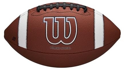 Wilson GST SpeedSkin Heir Football, Hergestellt mit SpeedSkin Lederüberzug und Präzisionsschnürung, Offizieller Damenball, Farbe: Braun, Jugendgröße