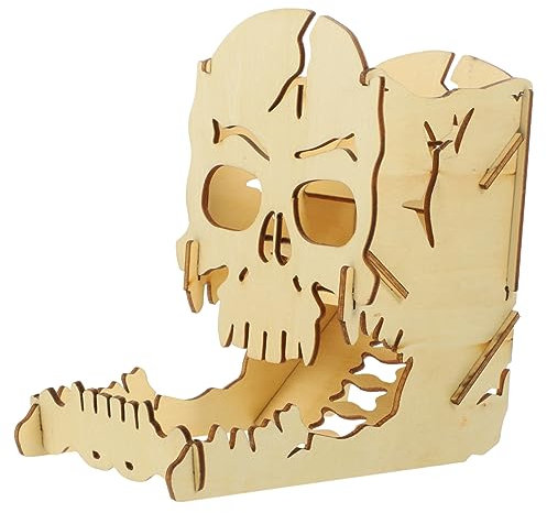 HEMOTON Torre Dei Dadi Del Gioco Macchina Per Rotolare i Dadi Giochi Da Tavolo Di Dadi Torre Di Dadi Portatile Torre Del Gioco Dei Dadi Puntello Distributore Di Dadi Di Legno