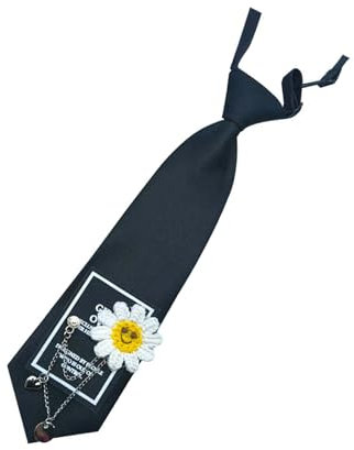 YUNNESS Verstellbare Kinder-Krawatte, Business, mehrfarbig, leger, vielseitig, für Veranstaltungen, weich und für Veranstaltungen, weiß, 28 cm