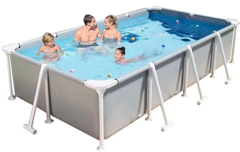 Easnuroz Piscine Acier 300cm Acier Pro Rectangle Piscine Hors Sol Etudiants Piscine Détachable Etudiants Et Adultes Grande Piscine À Pagaie Piscine Hors Sol
