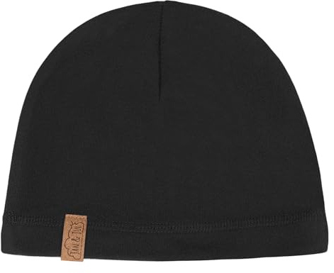 JAN & JUL Baby Toddler Kids Thermal Beanie Cap for Boys and Girls (M: 6-24 Months, Black)