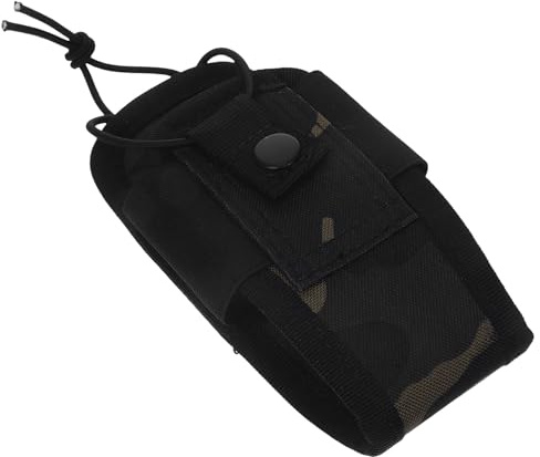 Gatuida Nylon Tactical Radio Pouch Waist Bag with Open Top Design for Easy Access Outdoor Molle Holder for Adults Suitable for Camping Hiking Bike Riding and Dog Walking