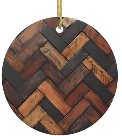 Ciondolo rotondo in ceramica natalizia da appendere – 7,4 cm YYHWHJDE legno sparso decorazione stampa liscia