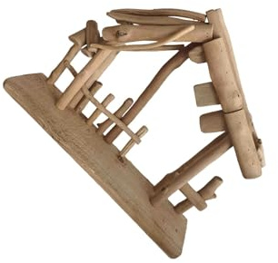 rongweiwang Stalla per presepe in legno, sfondo festivo per figure natalizie, decorazioni natalizie, decorazioni per mangiatoia, stalla per presepe in legno, decorazione per scrivania da collezione