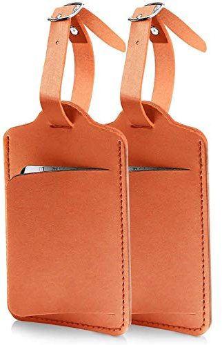 flintronic Travel Luggage Tags, 2PCS Baggage Labels, Suitcase ID Tags, Handbag Tag Labels, Luggage Suitcases Tags for Preventing Loss of Bags and Suitcases