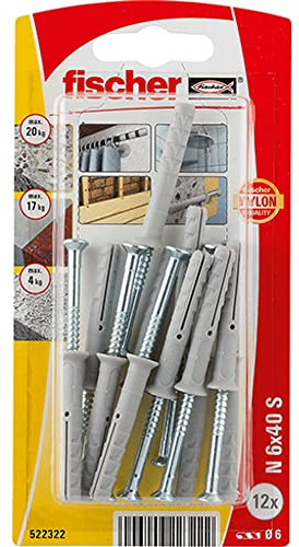 FISCHER FIXATION Cheville Clou N 6X40 S K NV