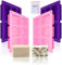 Rectangle Silicone Moulds, Homemade Soap Moulds, 6-Cavity Chocolate Loaf Baking Pans, Jelly Candy Ice Cube Soap Candles, Handmade DIY for Craft (Pink+Purple)