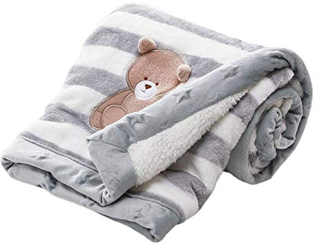 Tubayia Babyfilt baby swaddle filt puckfilt nyfödda gosig filt för pojkar flickor (fyll)
