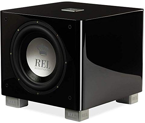 REL T/9x Subwoofer alimentado de 10 pulgadas, diseño sellado con amplificador de clase AB, entradas RCA y graves profundos para sistemas estéreo de alta fidelidad, cine en casa y sonido envolvente,