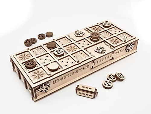 EWA Eco-Wood-Art - 3D-Holzpuzzle für Jugendliche und Erwachsene - SPIELSET: UR UND SENET - DIY-Bausatz, Selbstmontage, kein Kleber erforderlich - 237 Stück, GAMESET: UR and SENET, Natürlich