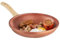 Lewis's Sovereign Stone Copper Frying Pan with Ergonomic Handle - Frying Pan – Pots & Pans, Copper Pans, Frying Pans Induction, Non Stick Pan, Copper Frying Pans (24cm)