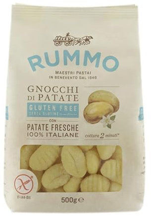 Rummo Gnocchi, Gluten Free Pasta No.117 - Authentic Italian Potato Pillows, Delicately Crafted for a Divine Texture, 500 g (Pack of 1)