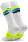 NORTEI Fahrradsocken, Lange Radsocken, MTB, Triathlon, Laufen, Atmungsfähig, Gepolstert, Sportsocken für Radfahren für Herren und Frauen (DE/NL/SE/PL, Alphanumerisch, L, XL, Regular, Regular, Weiß)