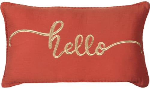 Atout Ciel Coussin Garni Gaze de Coton, 30x50cm, Terracotta