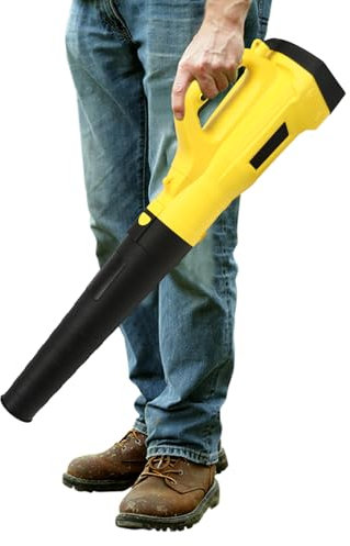 KAUITOPU Soplador de hojas eléctrico con 1 correa, cable largo de 13,1 pies, velocidad ajustable, 3000 W, 5000 – 17000 r/min, amarillo