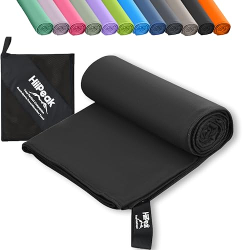HiiPeak Serviette Microfibre Séchage Rapide, Serviette Sport Musculation Homme et Femme, Serviette de Bain Microfibre Parfait pour Voyage, Fitness, Piscine et Plage