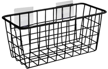 FytStycale Cestino Metallico da Appendere per La Cucina, Supporto per Organizzazione a Parete, Nero