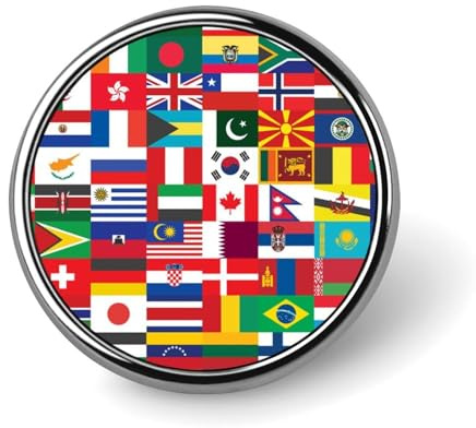 Pin novedoso con bandera del mundo, broche de solapa, insignia, corbata, joyería, decoración para sombreros, chaquetas, camisas