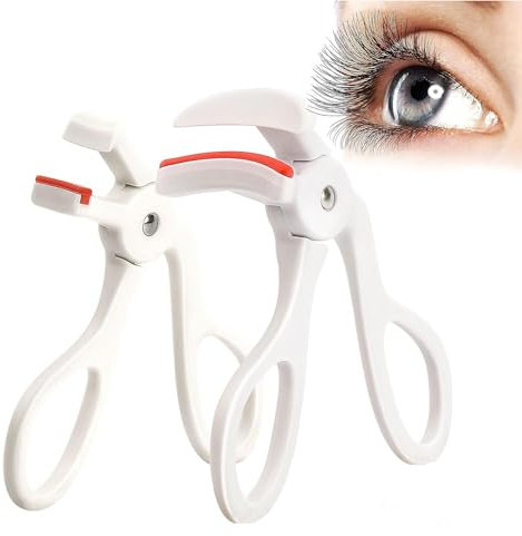 2 PCS Mini Eyelash Curlers, Travel Eyelash Curler, Wide-Angle Eyelash Curler, for Any Eye Shapes and Sizes,Creates Lifted Lashes (White)
