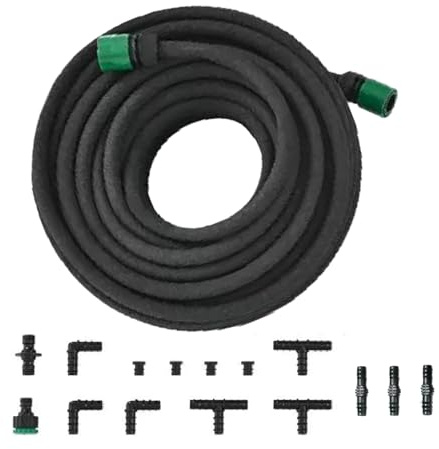 Tropfschlauch Set, Perlschlauch für Bewässerung Gartenschlauch für Tropfbewässerung Perlschlauch Gartenbewässerung Gartenschlauch für Wasserschlauch, Gärten, Rasen, Terrassen 30M