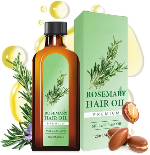 Rosemary Hair Oil Strengthening Scalp & Hair Oil, Rosemary Oils for Hairs Growth Organic Rosemarys Essential Oils for Dry Damaged Hairs, Thickens, Shiny, Nourishes, All Hair Types 120ml