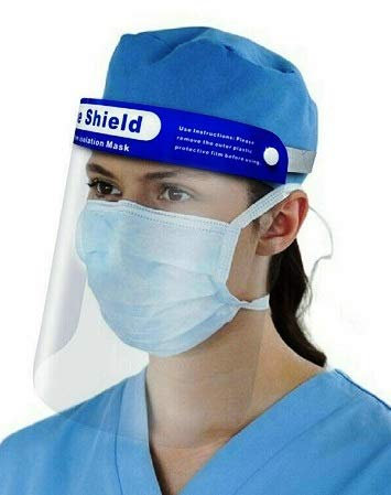 5 UDS .Visera-pantalla facial, protección facial integral anti-salpicaduras, anti-vaho, compatible con gafas, para adultos y niños, alta visibilidad y cómoda sujección