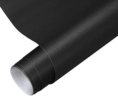 Leder Reparatur Patch, Kunstleder Selbstklebende Lederflicken 40 x 150cm, für Sofas Handtaschen Jacken Möbel Autositze, Schwarz