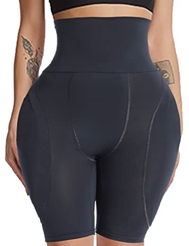 Jengo Hip Pads Enhancer Shapewear Fake Butt Padded Underwear Lifter Crossdressers Dip Pants Panties Knickers (Black), XXL