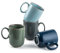 UNICASA Kaffeetasse Set 400ml, 4er Set Kaffeebecher aus Porzellan für Kaffee, Cappuccino und Latte Macchiato Geschirrservice Tafelservice (4 Farbe)